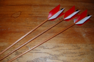 Handmade Wooden flu flu arrows.